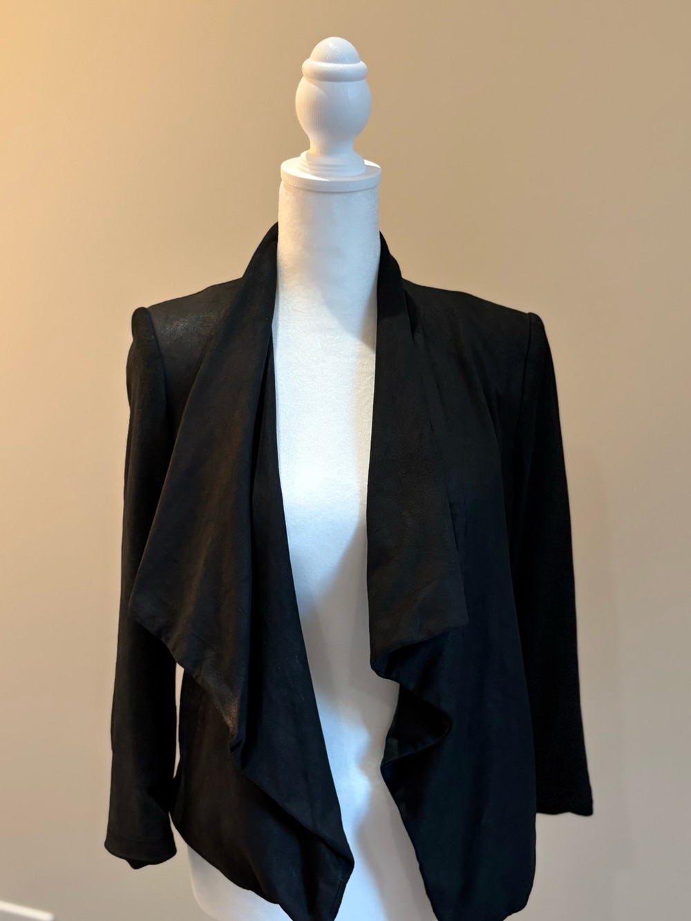Alice + Olivia Black Draped Blazer